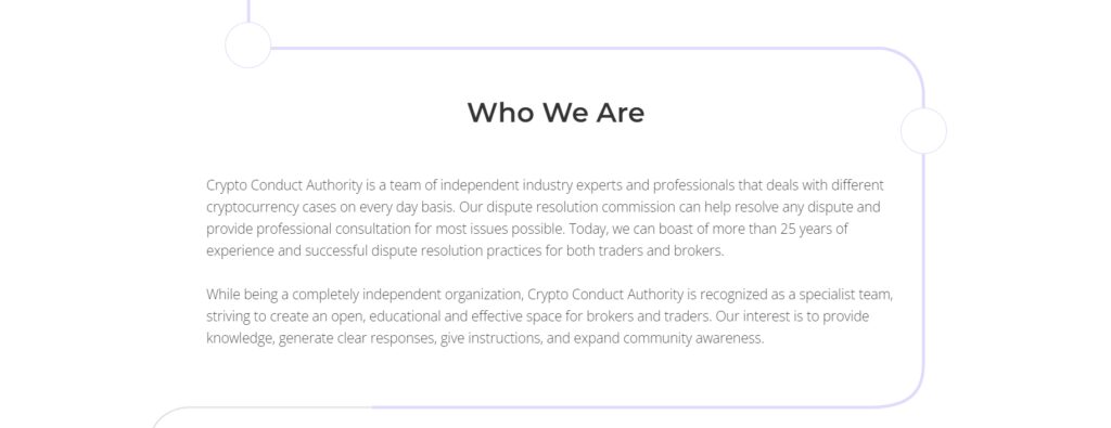 Crypto Conduct Authority nettsted